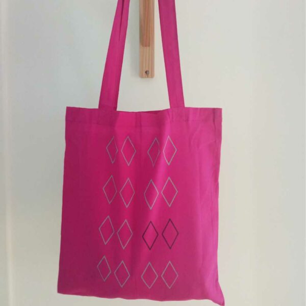 Tote bag rose fushia Népal – Image 2
