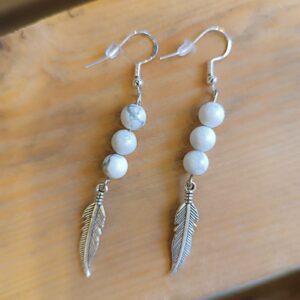 boucles d’oreilles plume