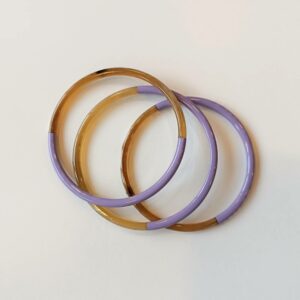 bracelet corne violet pastel
